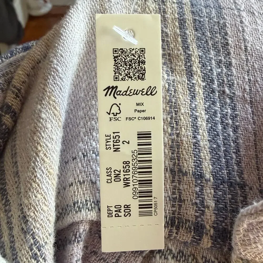 Madewell Flannel Snap-Front Shirt in Plaid
Size 2 NWT Orchid Purple Yellow White - Picture 6 of 10